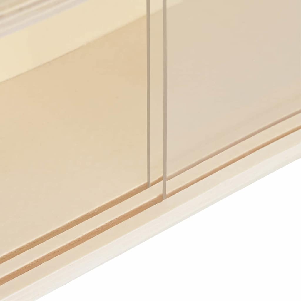 Wall Display Case with Shelf Beige 60 x 8.5 x 54 cm Plywood