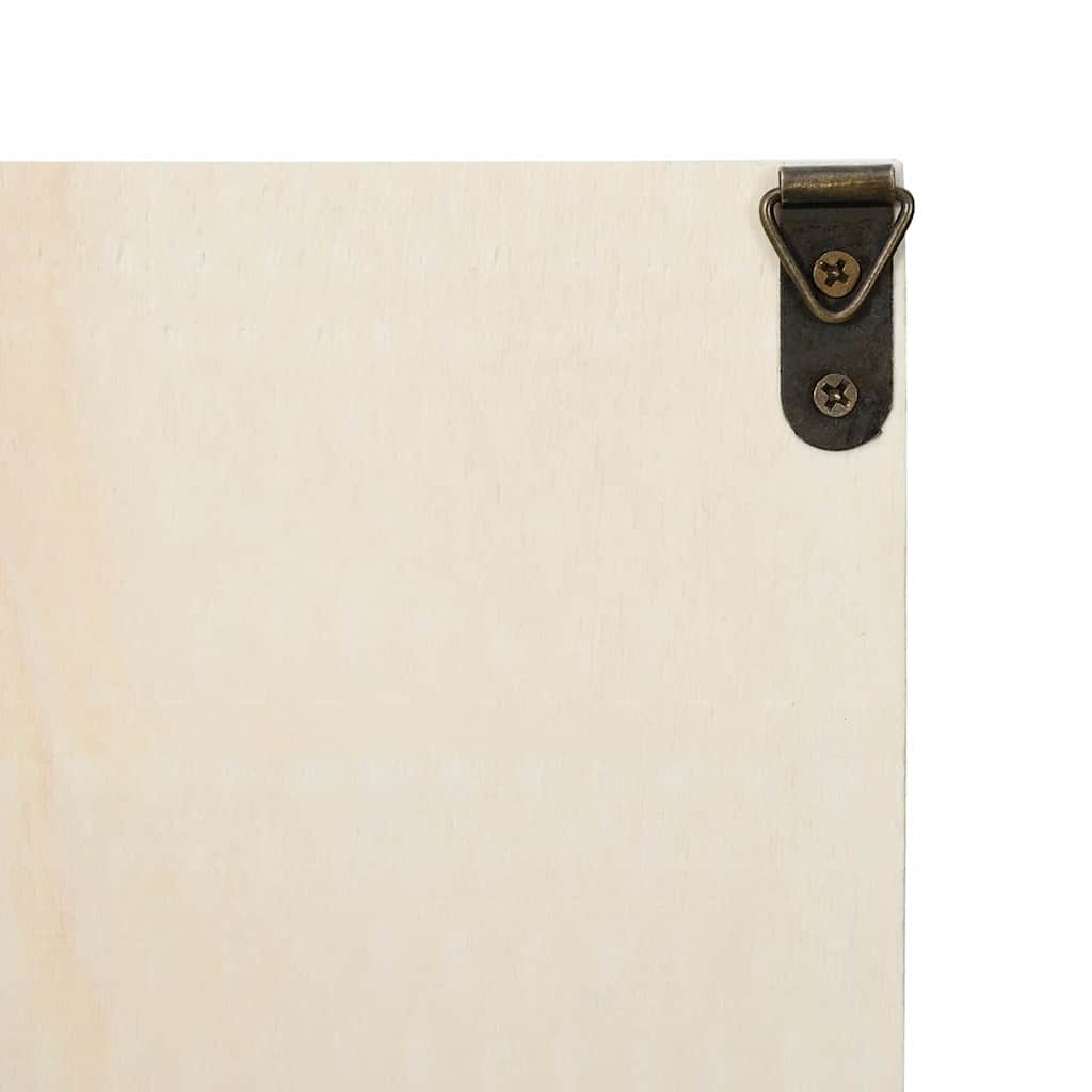 Wall Display Case with Shelf Beige 60 x 8.5 x 54 cm Plywood