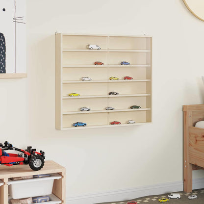 Wall Display Case with Shelf Beige 60 x 8.5 x 54 cm Plywood