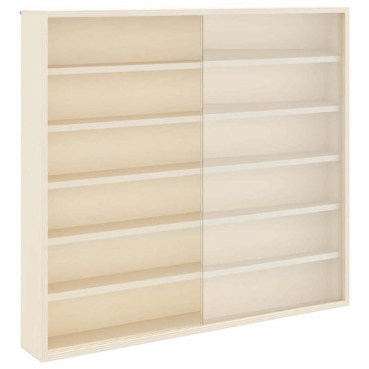 Wall Display Case with Shelf Beige 60 x 8.5 x 54 cm Plywood