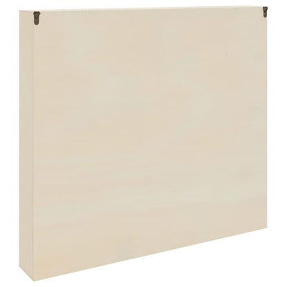 Wall Display Case with Shelf Beige 60 x 8.5 x 54 cm Plywood