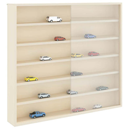 Wall Display Case with Shelf Beige 60 x 8.5 x 54 cm Plywood