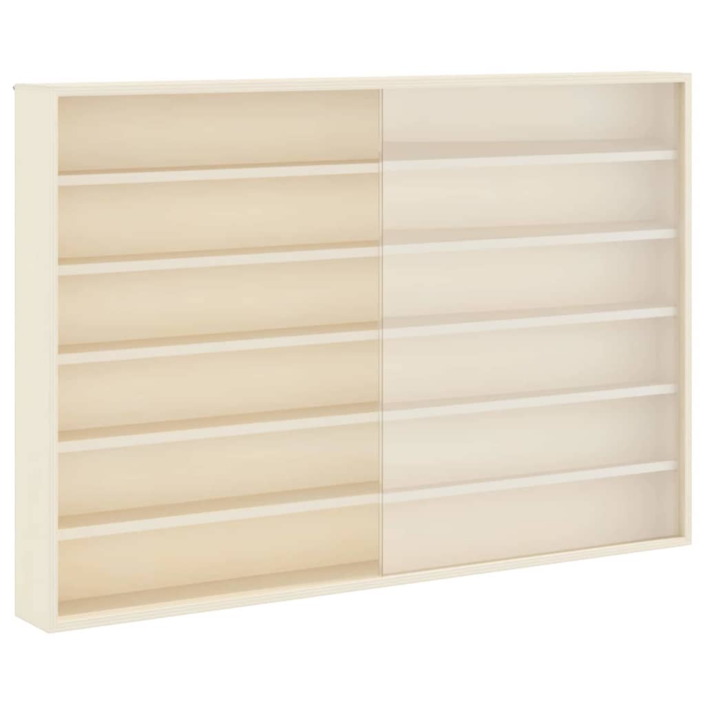Wall Display Case with Shelf Beige 80 x 8.5 x 54 cm Plywood