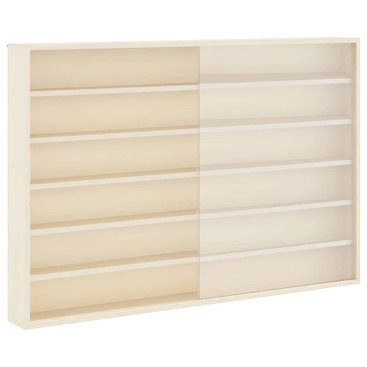 Wall Display Case with Shelf Beige 80 x 8.5 x 54 cm Plywood