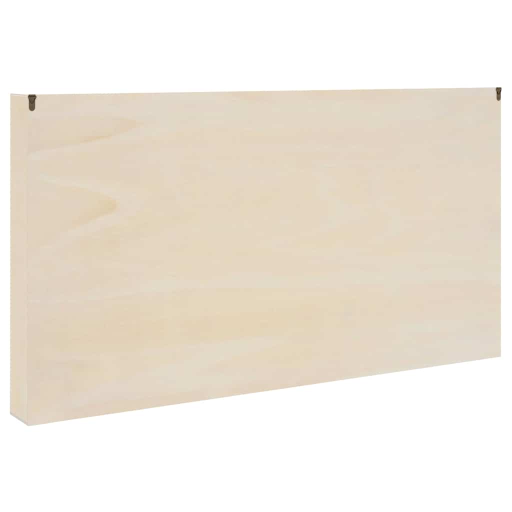 Wall Display Case with Shelf Beige 100 x 8.5 x 54 cm Plywood