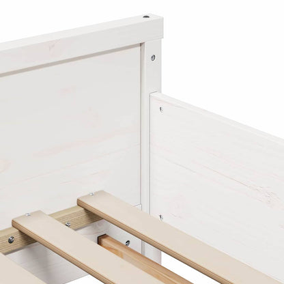 Bed Frame with Headboard White 80 x 200 cm Engineered Wood