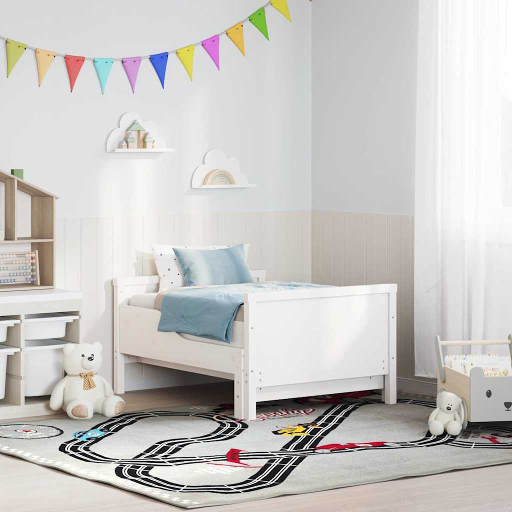 Bed Frame with Headboard White 80 x 200 cm Engineered Wood