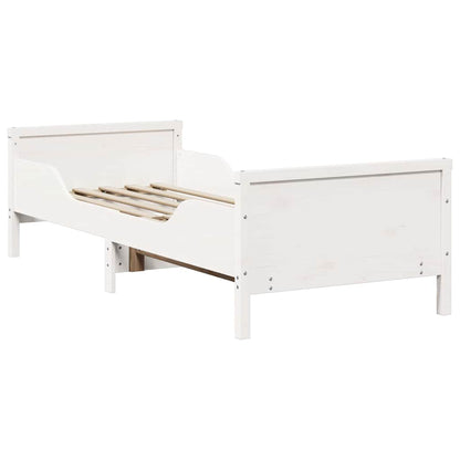 Bed Frame with Headboard White 80 x 200 cm Engineered Wood