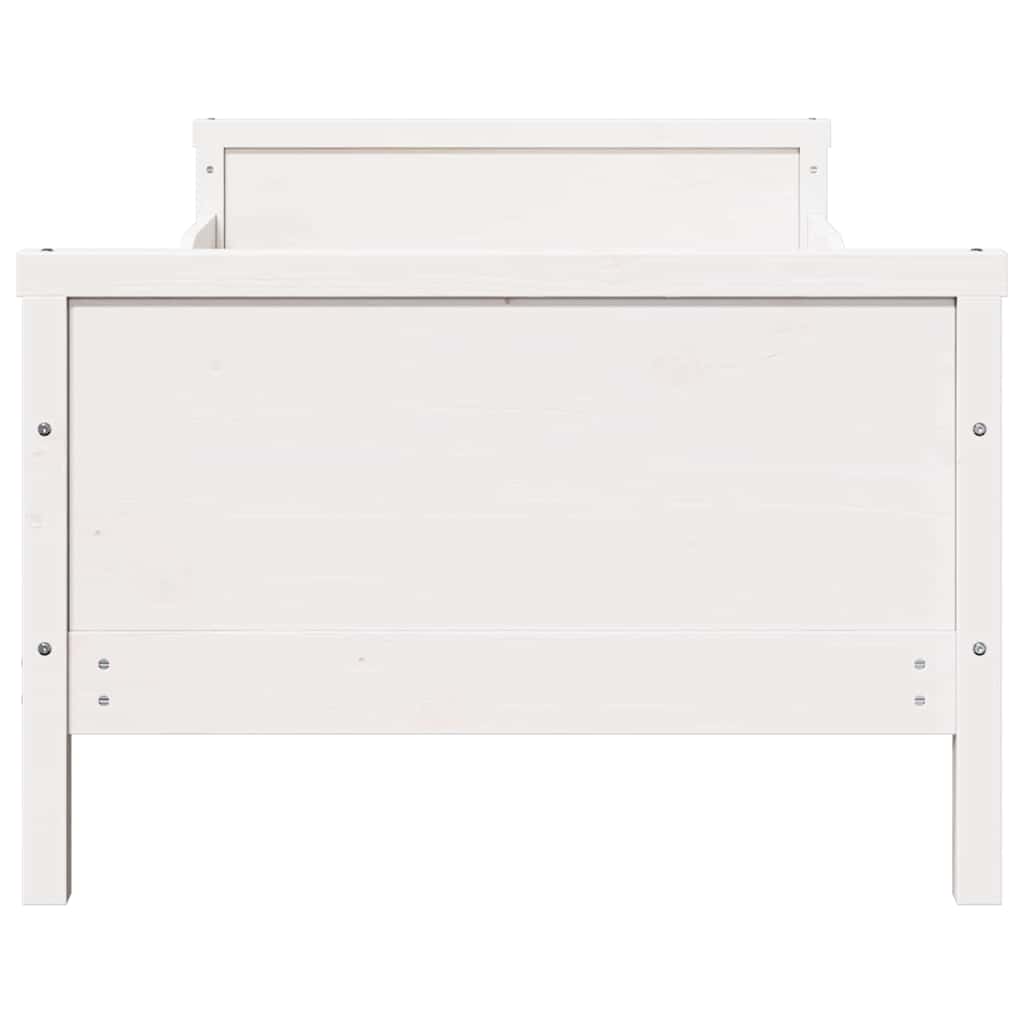 Bed Frame with Headboard White 80 x 200 cm Engineered Wood