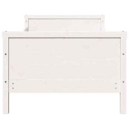 Bed Frame with Headboard White 80 x 200 cm Engineered Wood