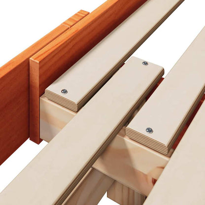 Bed Frame with Headboard Wax Brown 80 x 200 cm Engineered Wood