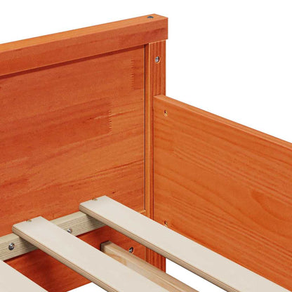Bed Frame with Headboard Wax Brown 80 x 200 cm Engineered Wood