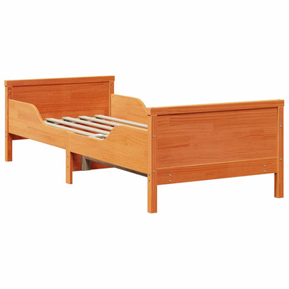 Bed Frame with Headboard Wax Brown 80 x 200 cm Engineered Wood