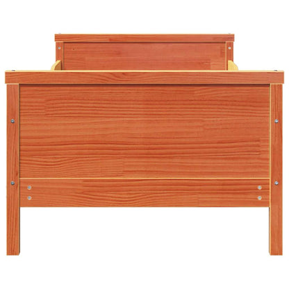 Bed Frame with Headboard Wax Brown 80 x 200 cm Engineered Wood