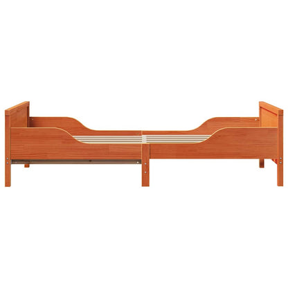 Bed Frame with Headboard Wax Brown 80 x 200 cm Engineered Wood