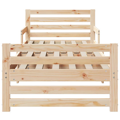 Bed Frame with Headboard Brown 80 x 200 cm Engineered Wood
