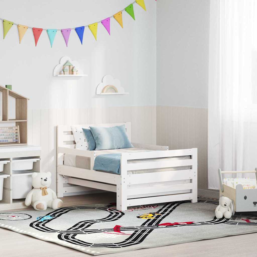 Bed Frame with Headboard White 80 x 200 cm Engineered Wood
