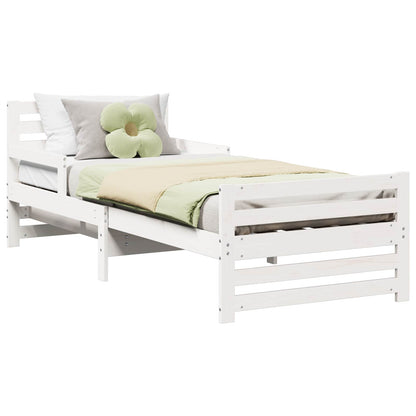 Bed Frame with Headboard White 80 x 200 cm Engineered Wood