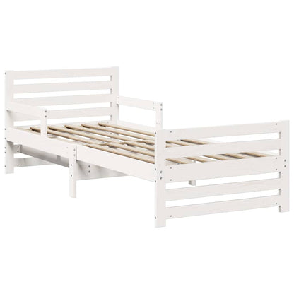 Bed Frame with Headboard White 80 x 200 cm Engineered Wood