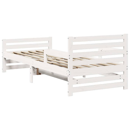 Bed Frame with Headboard White 80 x 200 cm Engineered Wood