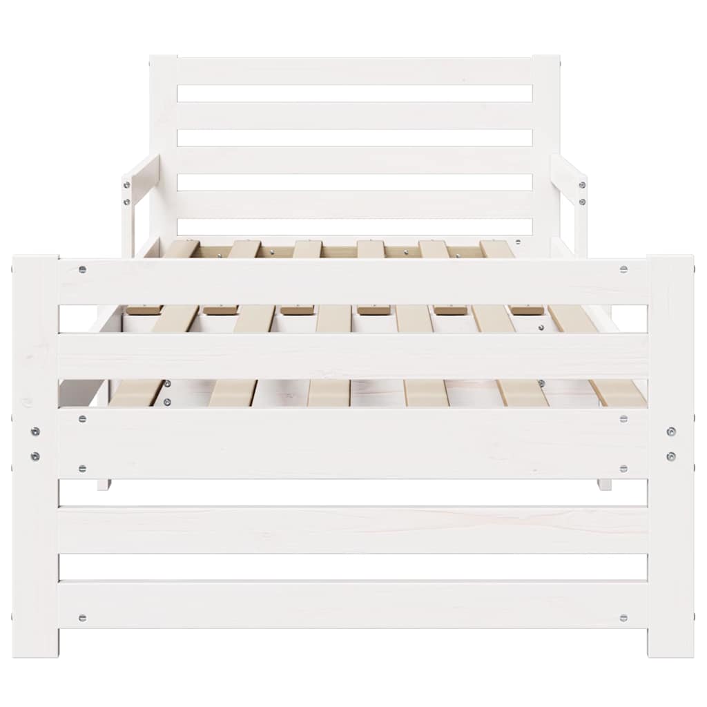 Bed Frame with Headboard White 80 x 200 cm Engineered Wood