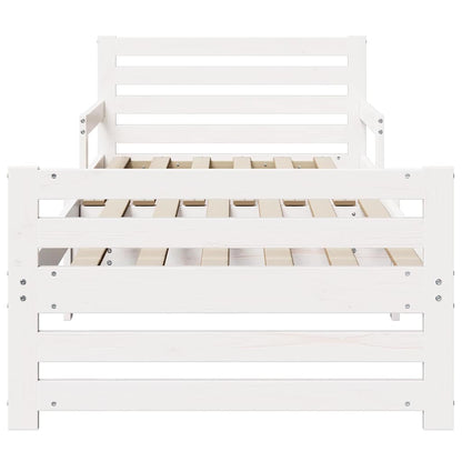 Bed Frame with Headboard White 80 x 200 cm Engineered Wood