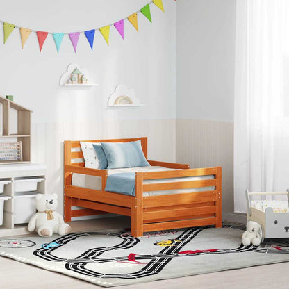 Bed Frame with Headboard Wax Brown 80 x 200 cm Engineered Wood