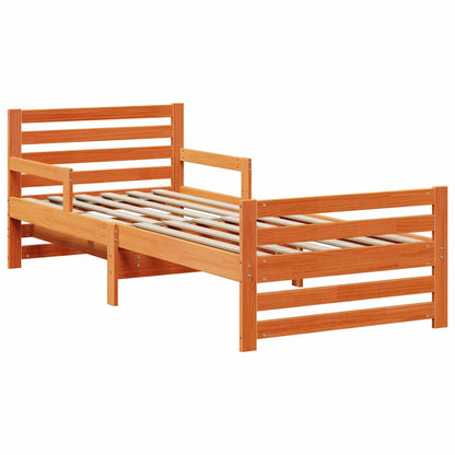 Bed Frame with Headboard Wax Brown 80 x 200 cm Engineered Wood