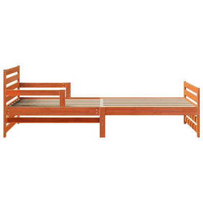 Bed Frame with Headboard Wax Brown 80 x 200 cm Engineered Wood