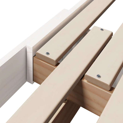 Bed Frame with Headboard White 80 x 200 cm Engineered Wood