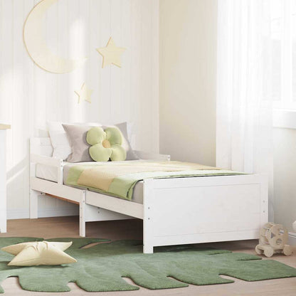 Bed Frame with Headboard White 80 x 200 cm Engineered Wood