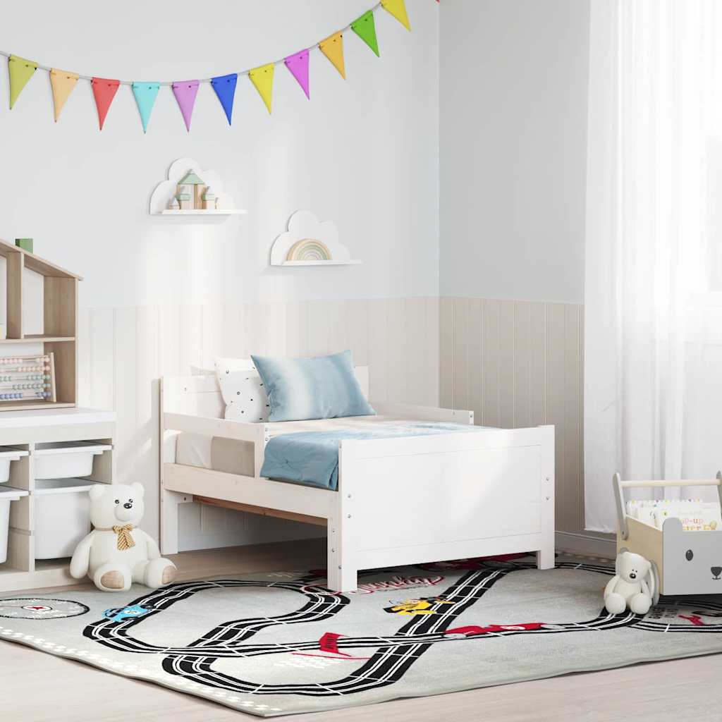 Bed Frame with Headboard White 80 x 200 cm Engineered Wood