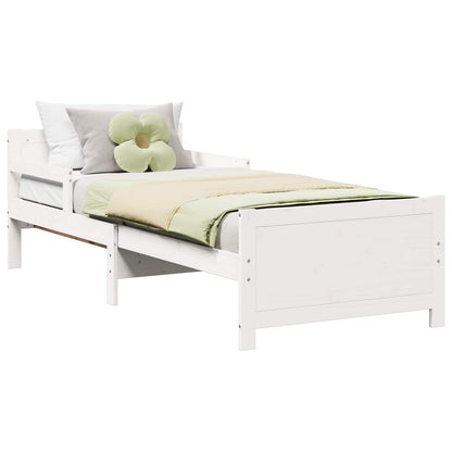 Bed Frame with Headboard White 80 x 200 cm Engineered Wood