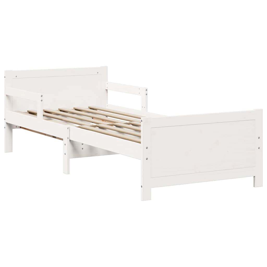 Bed Frame with Headboard White 80 x 200 cm Engineered Wood