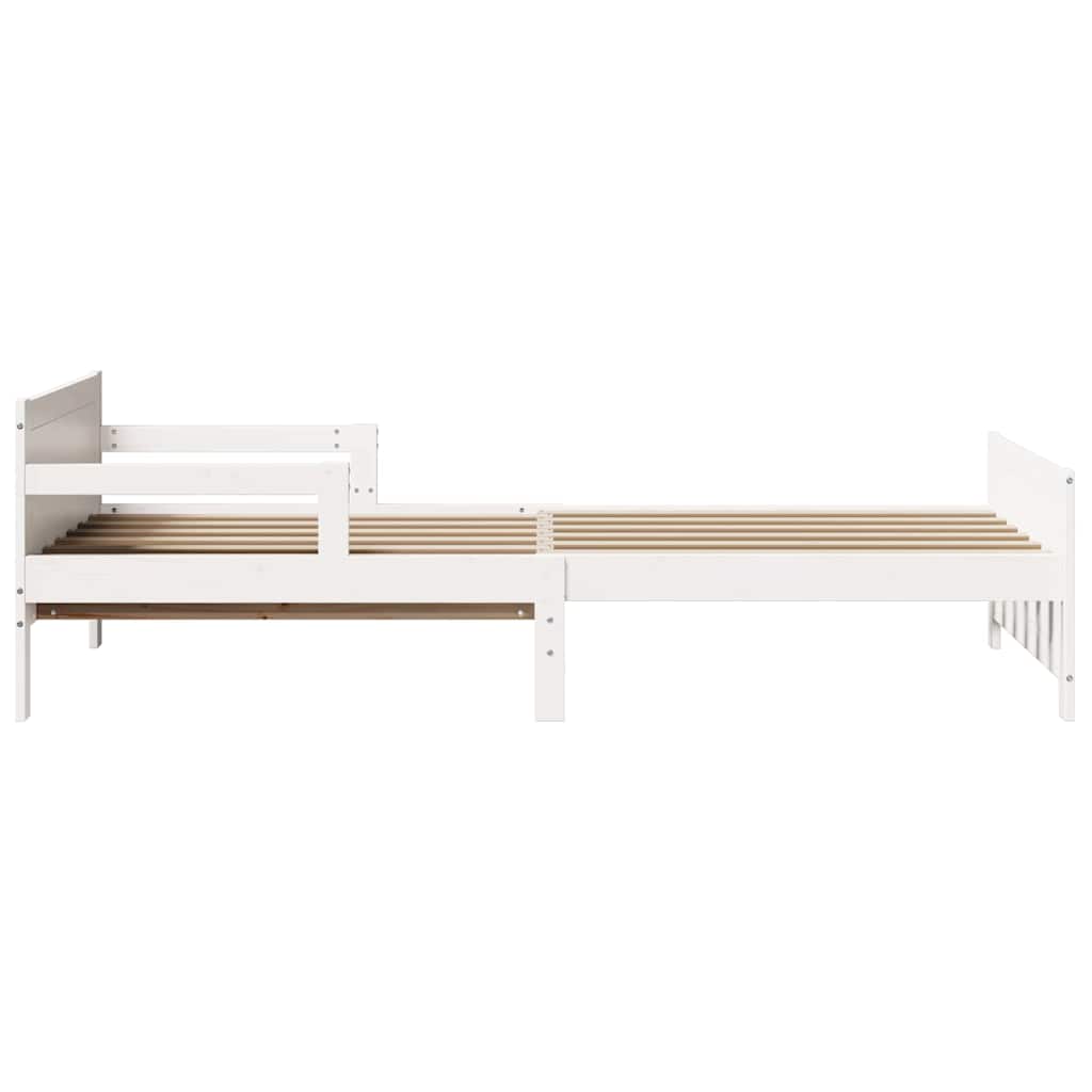 Bed Frame with Headboard White 80 x 200 cm Engineered Wood
