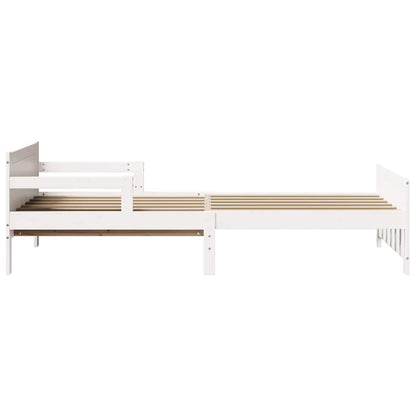 Bed Frame with Headboard White 80 x 200 cm Engineered Wood