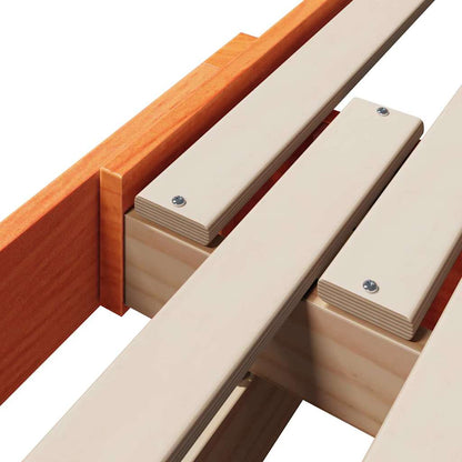 Bed Frame with Headboard Wax Brown 80 x 200 cm Engineered Wood