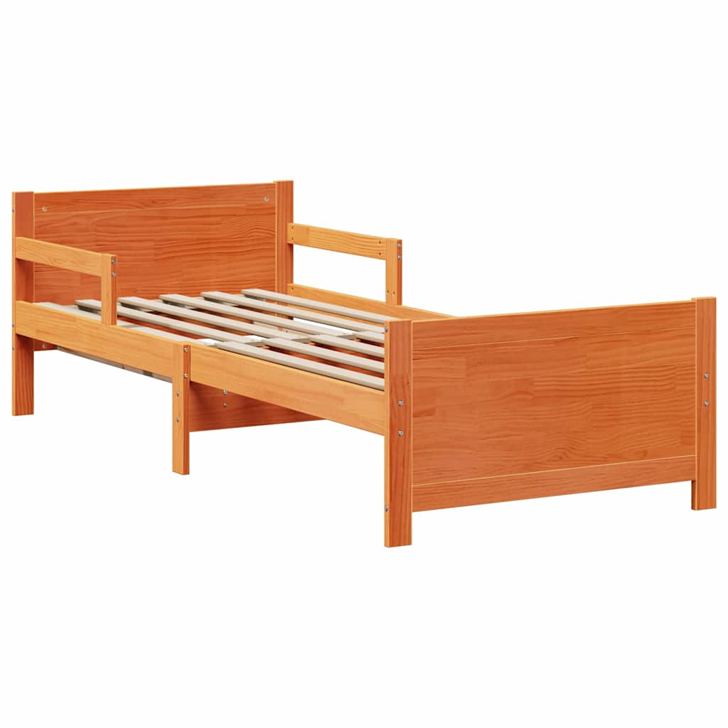 Bed Frame with Headboard Wax Brown 80 x 200 cm Engineered Wood