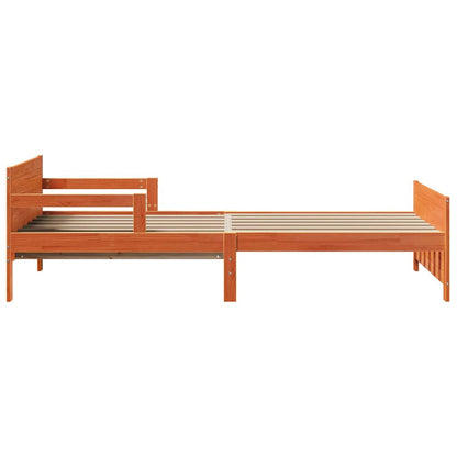 Bed Frame with Headboard Wax Brown 80 x 200 cm Engineered Wood