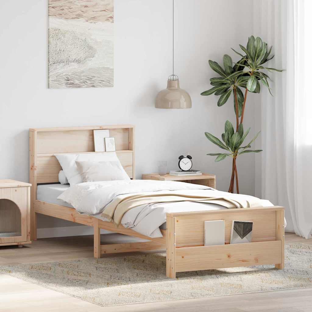 Bed Frame with Headboard Brown 80 x 200 cm Engineered Wood