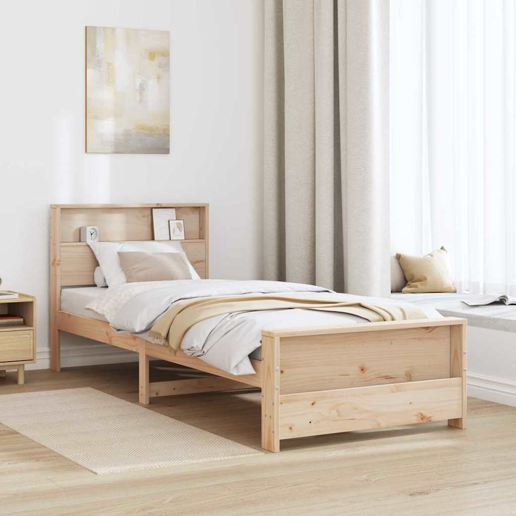 Bed Frame with Headboard Brown 80 x 200 cm Engineered Wood