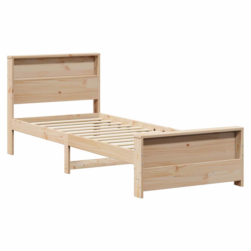 Bed Frame with Headboard Brown 80 x 200 cm Engineered Wood