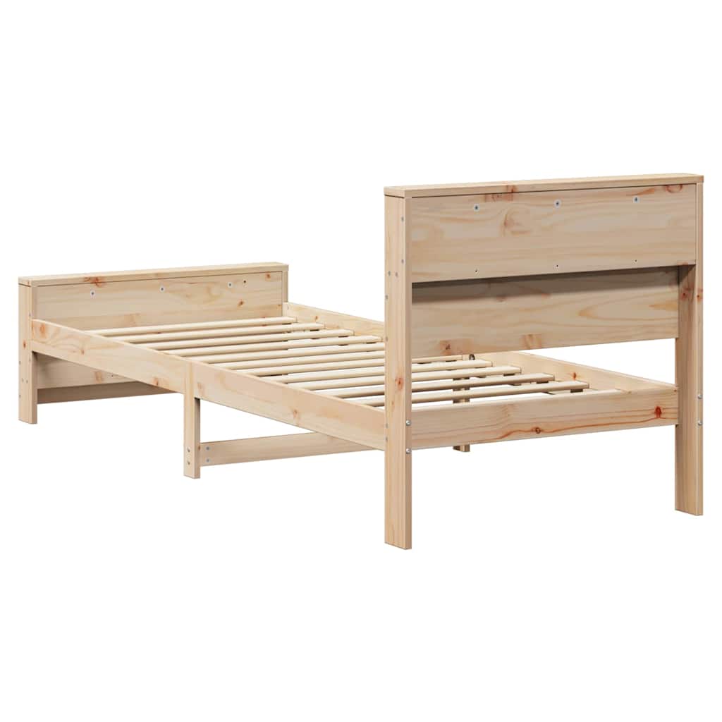 Bed Frame with Headboard Brown 80 x 200 cm Engineered Wood