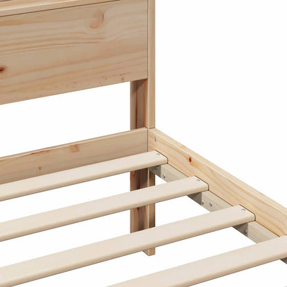 Bed Frame with Headboard Brown 135 x 190 cm Engineered Wood
