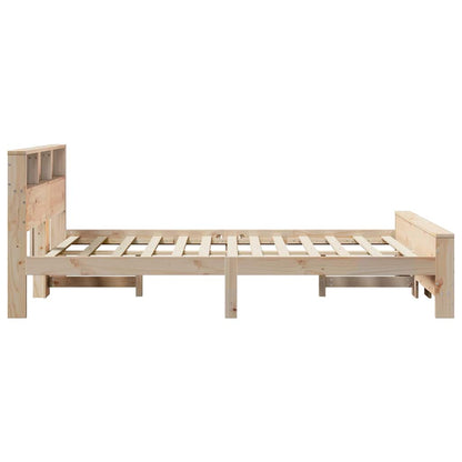 Bed Frame with Headboard Brown 135 x 190 cm Engineered Wood