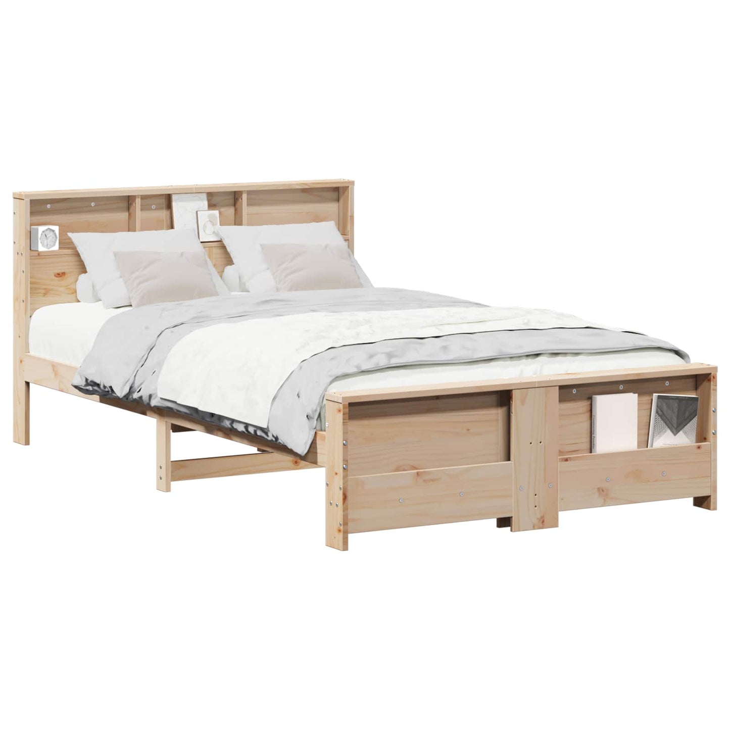 Bed Frame with Headboard Brown 120 x 190 cm Engineered Wood