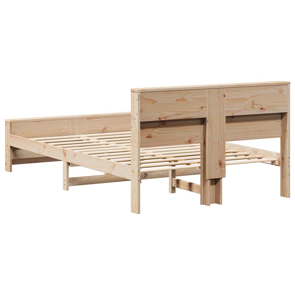 Bed Frame with Headboard Brown 120 x 190 cm Engineered Wood