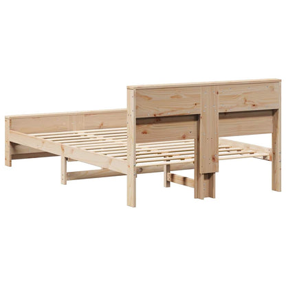 Bed Frame with Headboard Brown 120 x 190 cm Engineered Wood