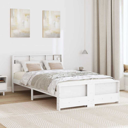 Bed Frame with Headboard White 120 x 190 cm Engineered Wood