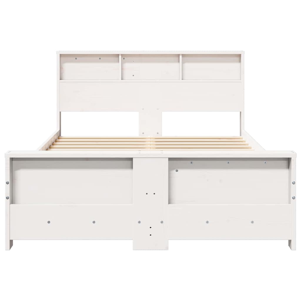 Bed Frame with Headboard White 120 x 190 cm Engineered Wood
